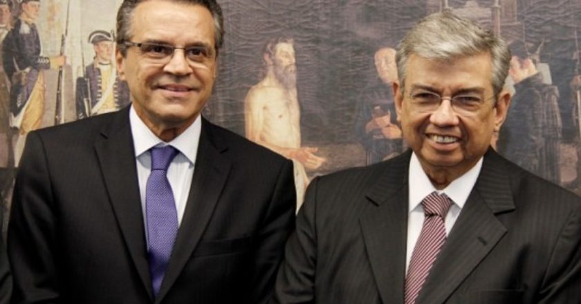 Imagem mostra Henrique e Garibaldi Alves lado a lado; os dois romperam relações políticas depois de 2018